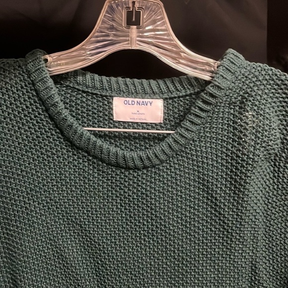 Old Navy- hunter green tunic length sweater - Picture 2 of 5